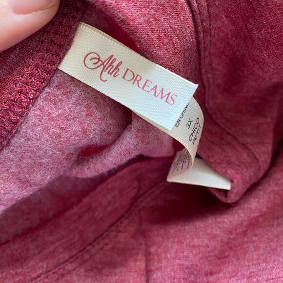 Ahh Dreams NWOT Lounge Cold Shoulder Long Sleeve Asymmetric Tunic Sweatshirt 3X - Picture 6 of 7